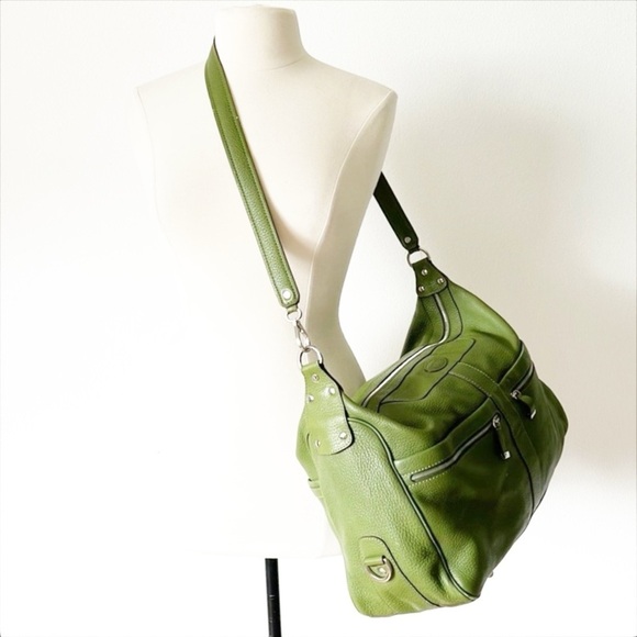 Tod's Miky Nomade Media Bag - Green Shoulder Weekend Bag - Picture 1 of 15